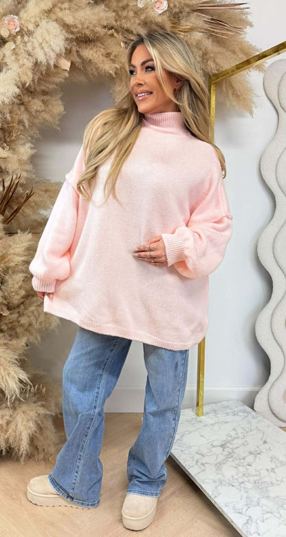 NINE OVERSIZED-NÄHTE SWEAT PEACH