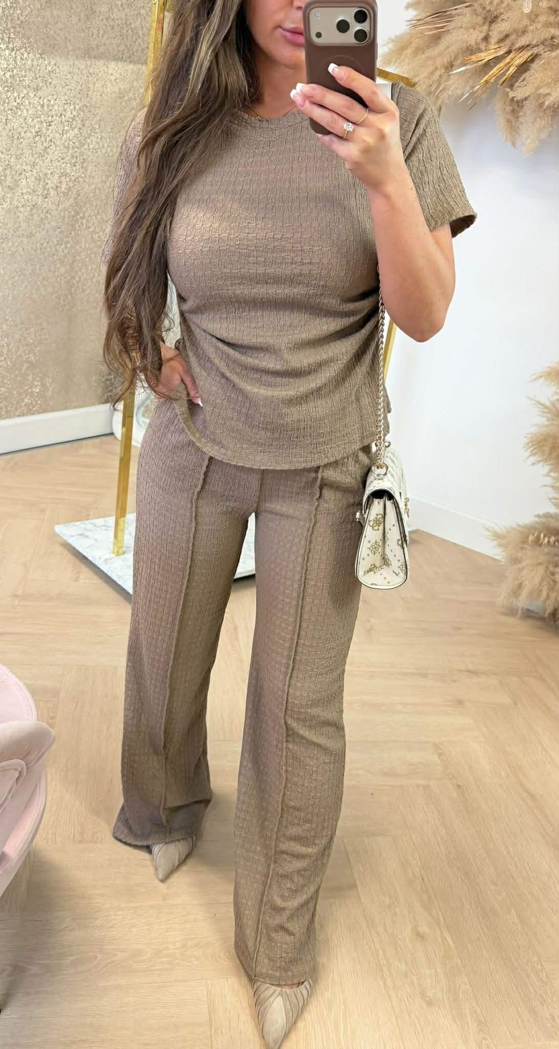 NINI STRETCHY SET TAUPE