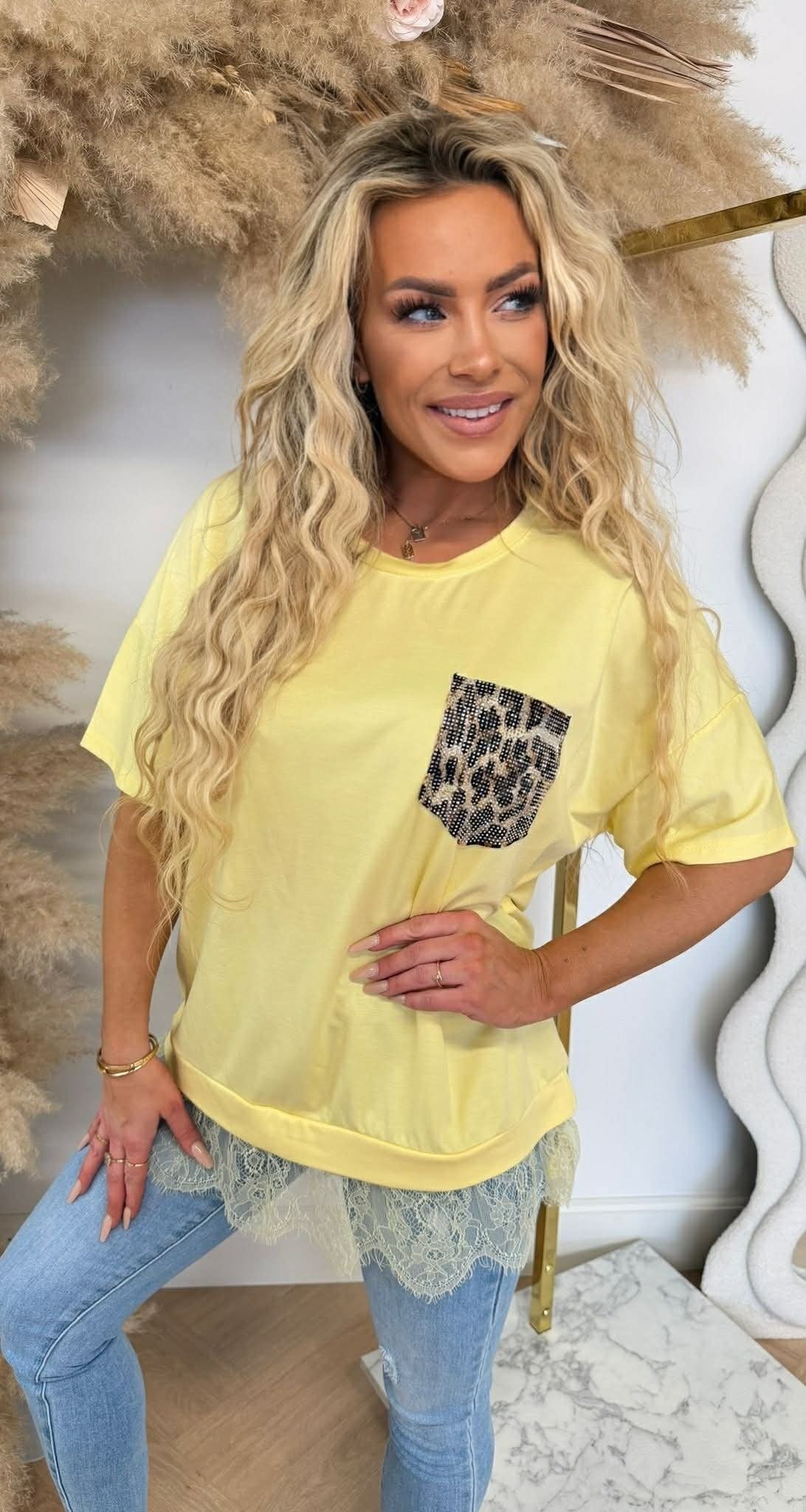 NOVA POCKET LACE SHIRT YELLOW
