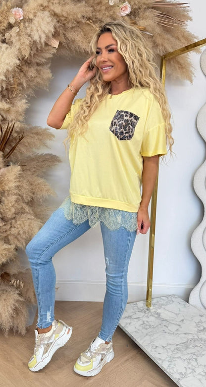 NOVA POCKET LACE SHIRT YELLOW