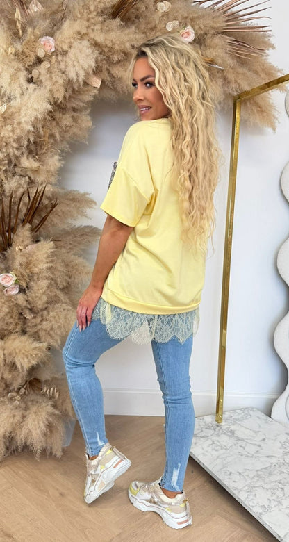 NOVA POCKET LACE SHIRT YELLOW