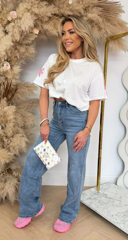 OVERSIZED PALM TEE 4834 OFFWHITE