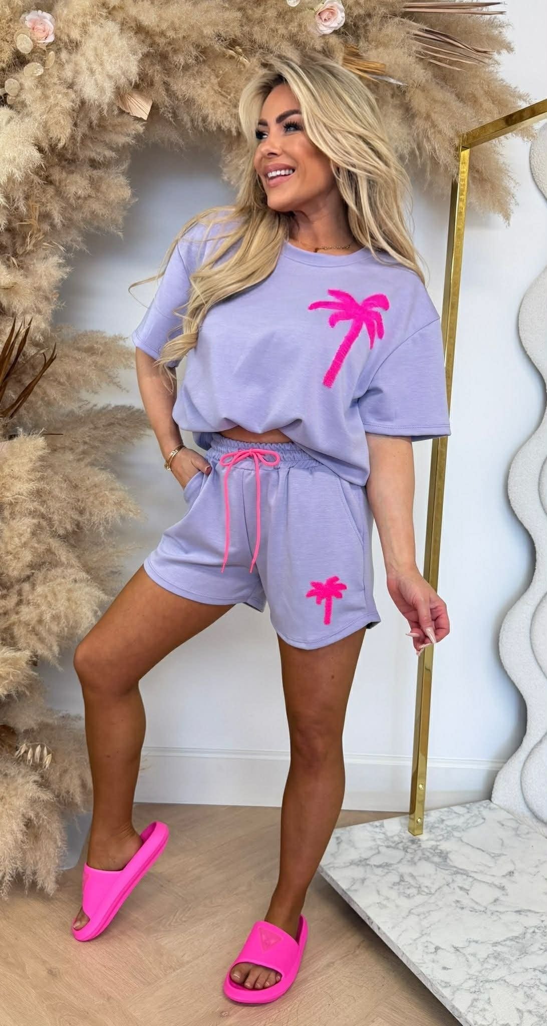 PALM SHORT SET LILA