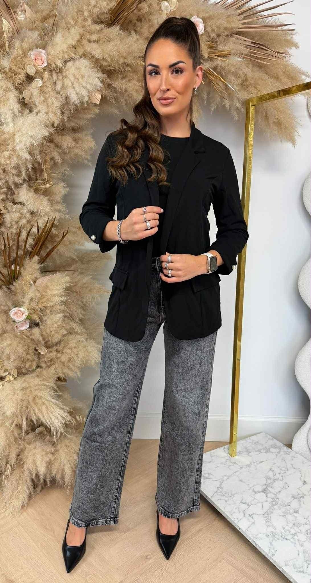 PERLMÄLCHENWESTE SCHWARZ