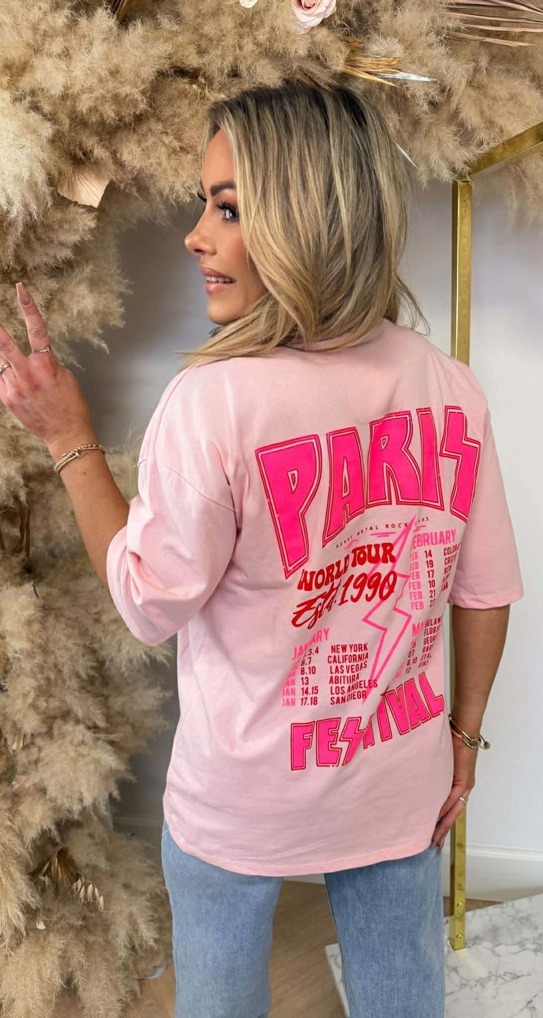 T-SHIRT FESTIVAL PARIS 2665 ROSE