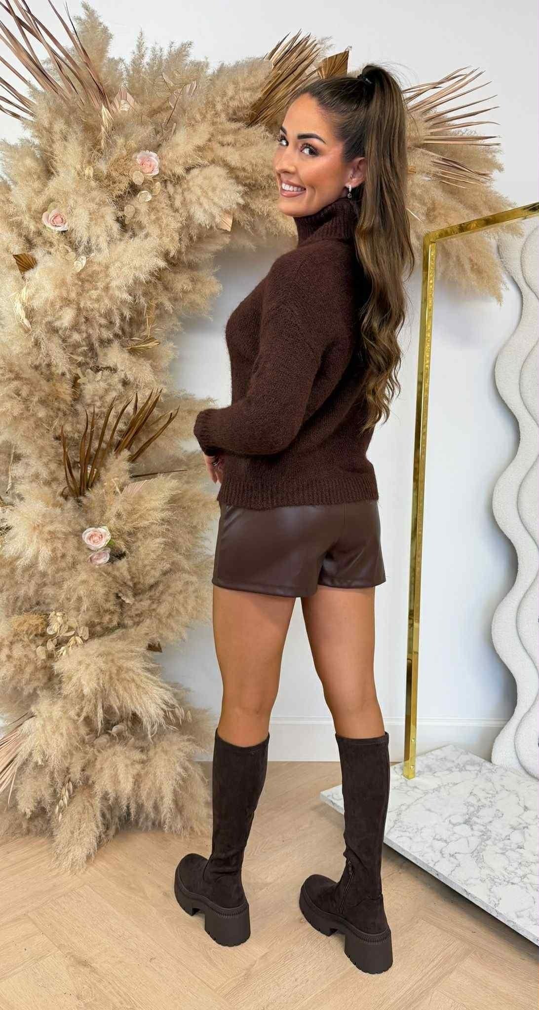 PARIS MILANO KOL KNIT SWEAT 08066 CHOCO