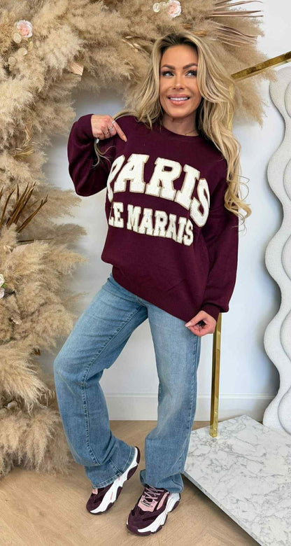 SWEAT TEDDY PARIS 829 BORDEAUX