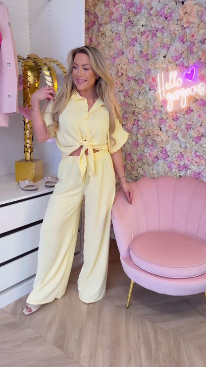 SIMPLE CLASSY CO-ORD SET YELLOW
