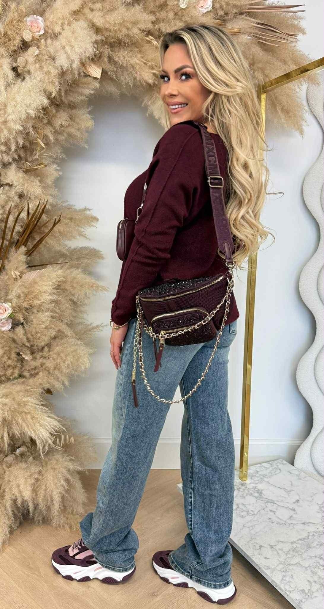 ROMY SOFT V HAUT AUBERGINE