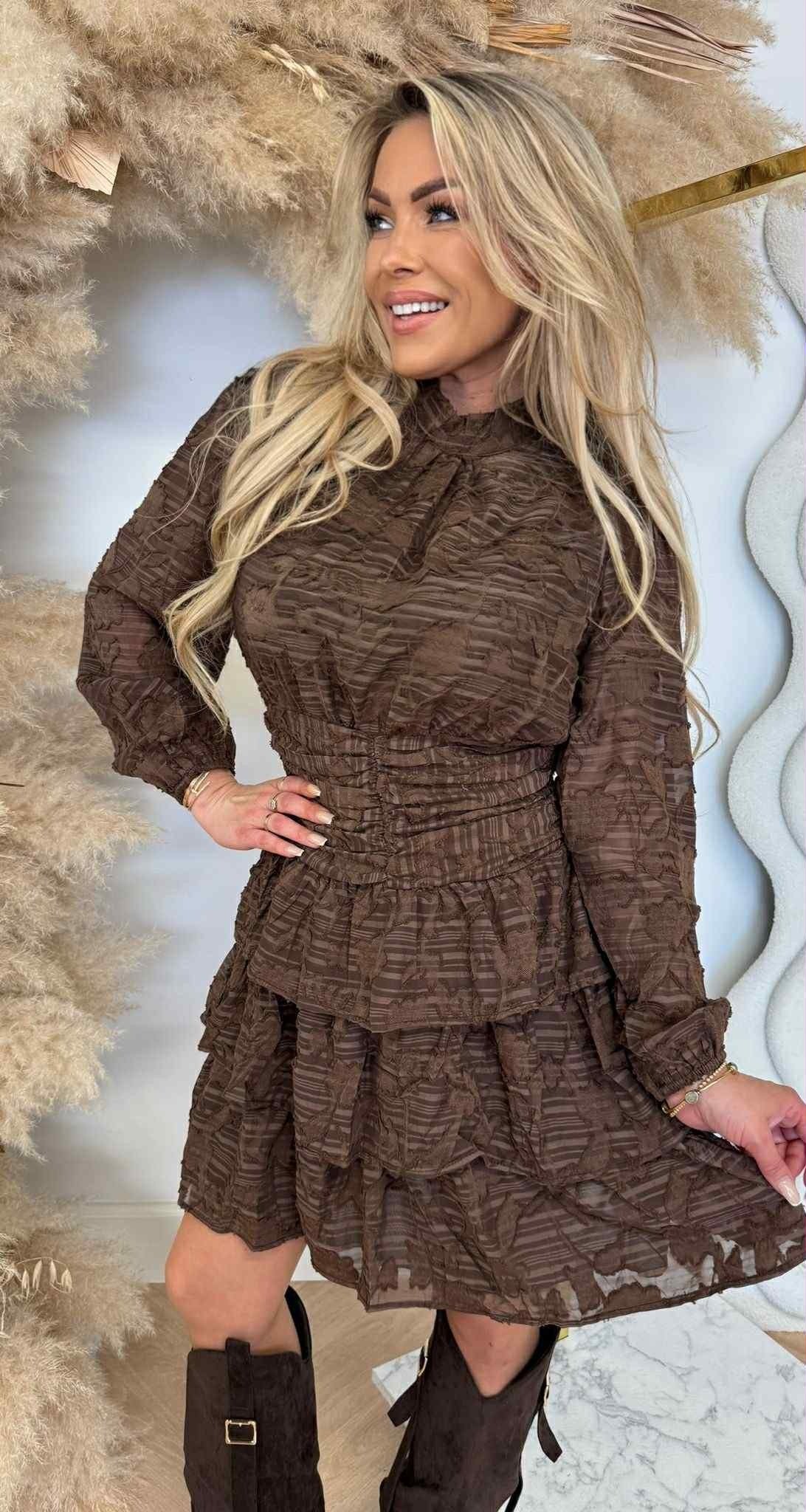 ROUCHE DRESS 5267 CHOCO