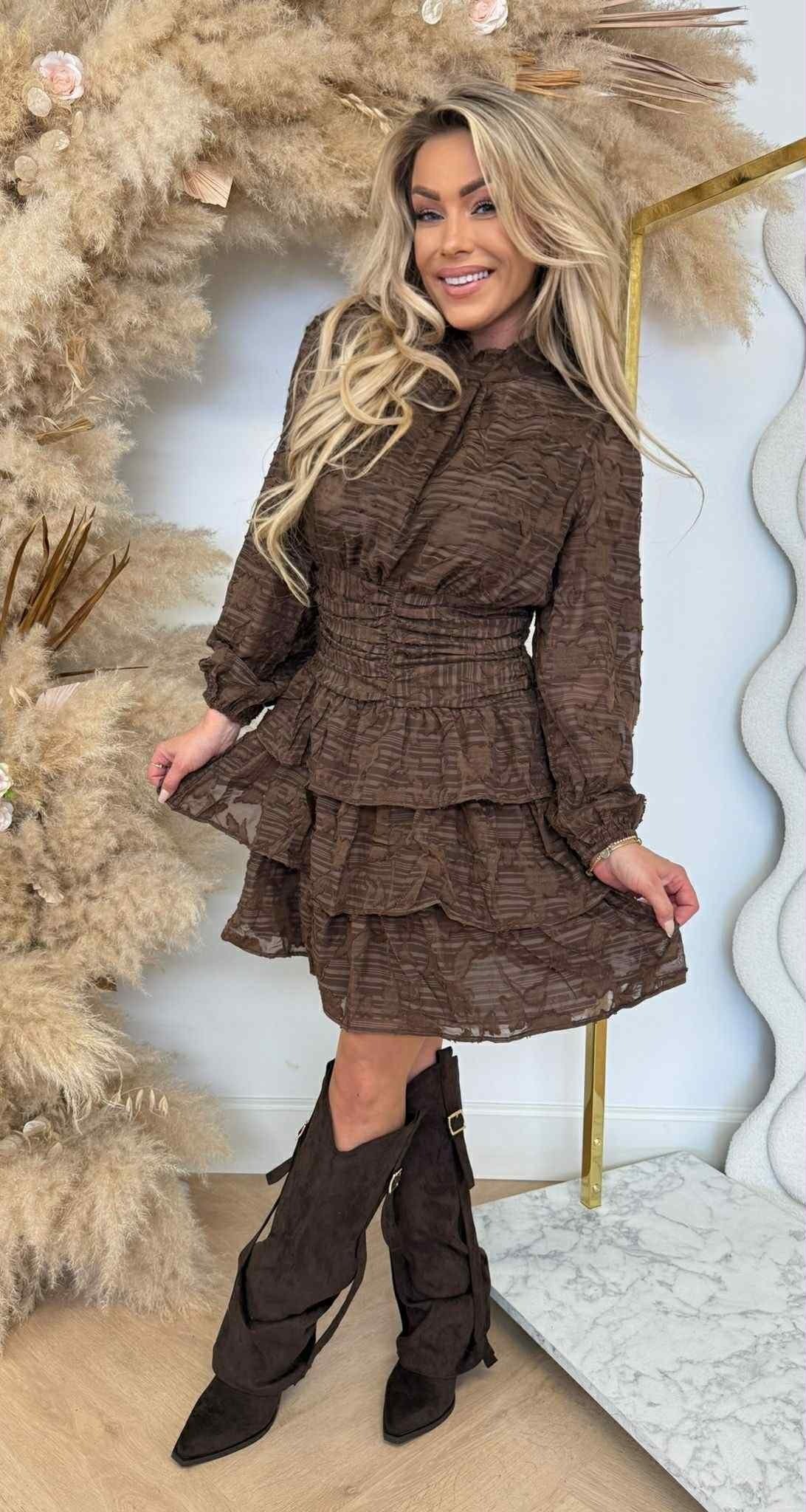 ROUCHE DRESS 5267 CHOCO