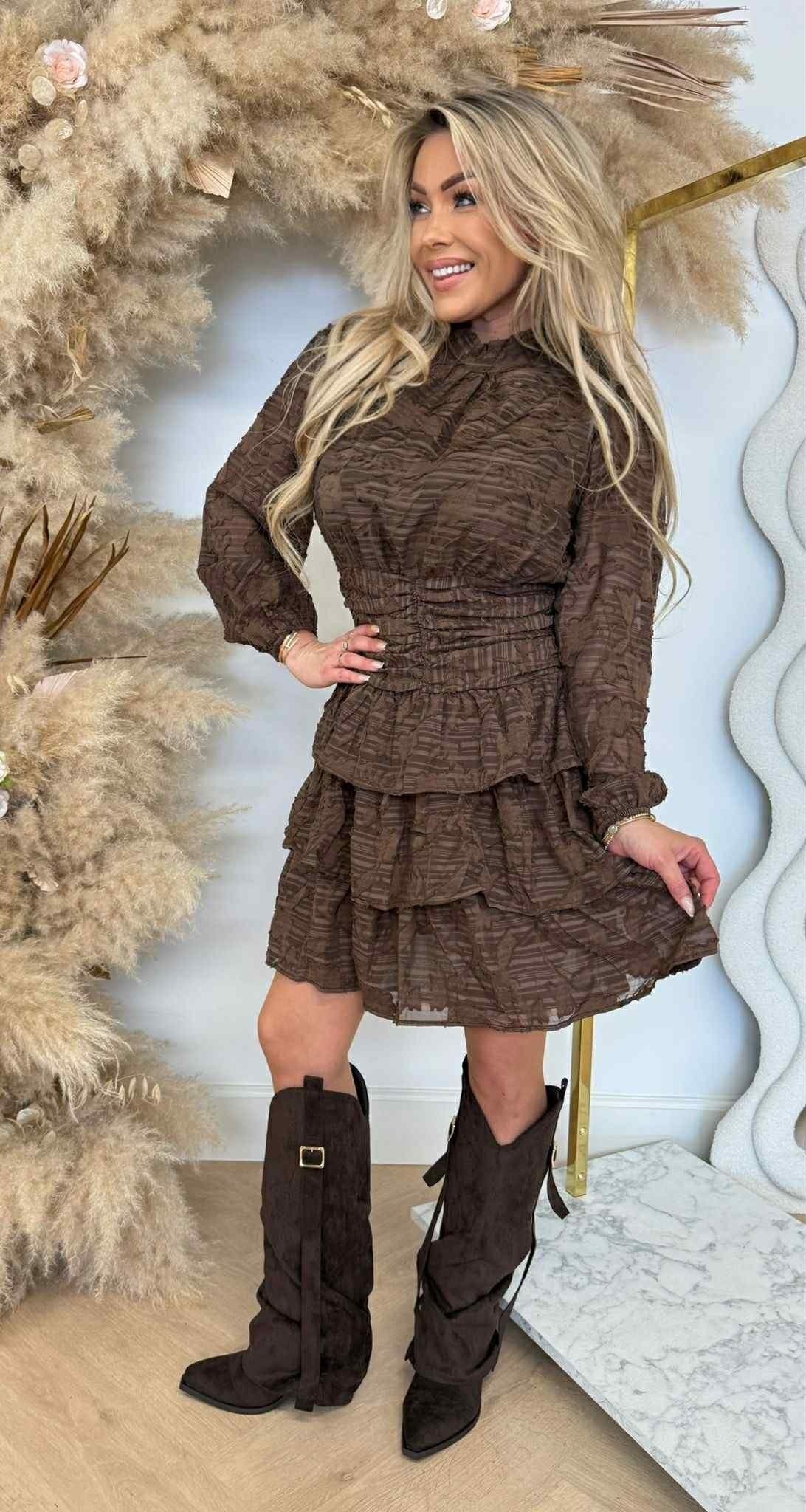 ROUCHE DRESS 5267 CHOCO