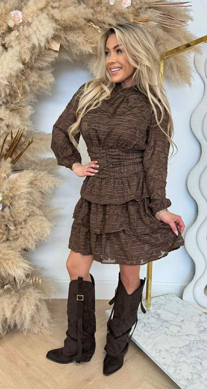ROUCHE DRESS 5267 CHOCO