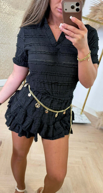 RUFFLE SETJE 2076 BLACK