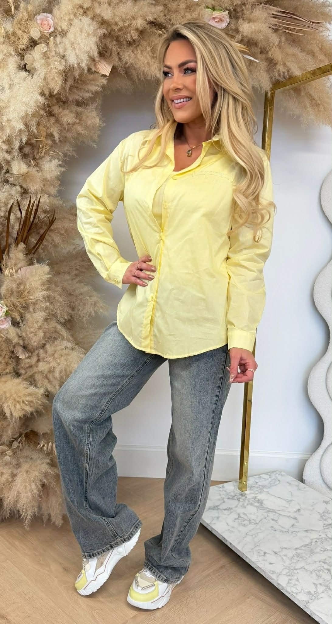 SAINT TROPEZ BLOUSE + TOP 15531 YELLOW