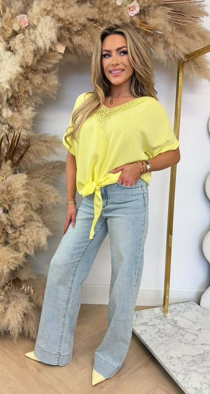 TOP JAUNE SANDY COUPE AMPLE