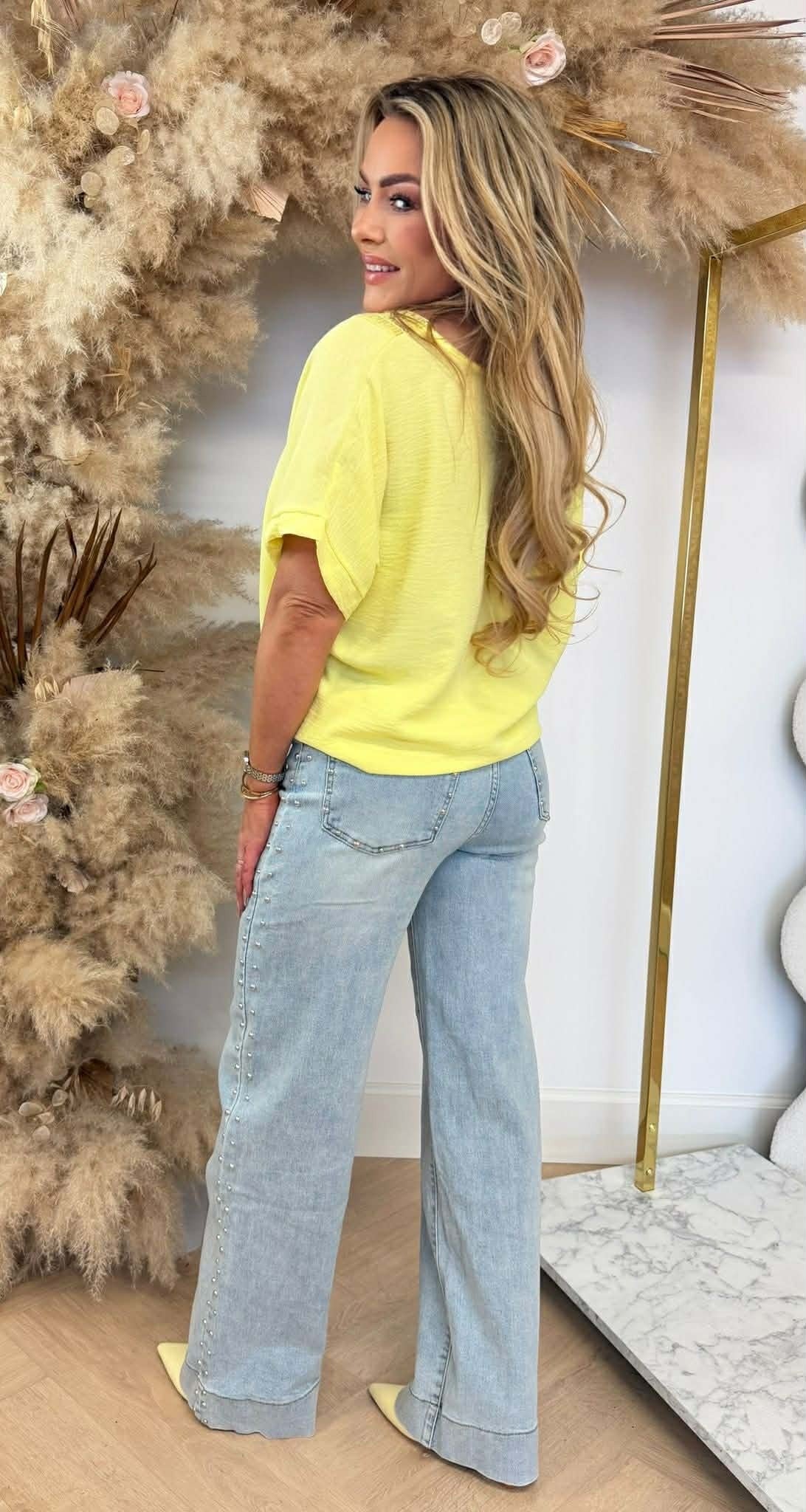 TOP JAUNE SANDY COUPE AMPLE
