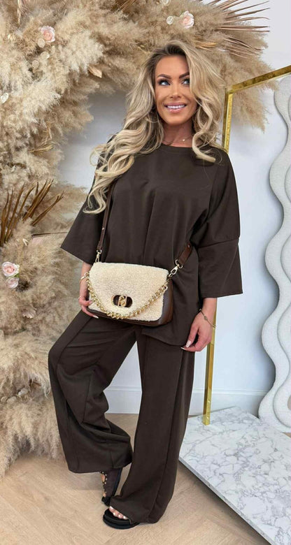 SARAH 2-TEILIGES SET SCHOKO