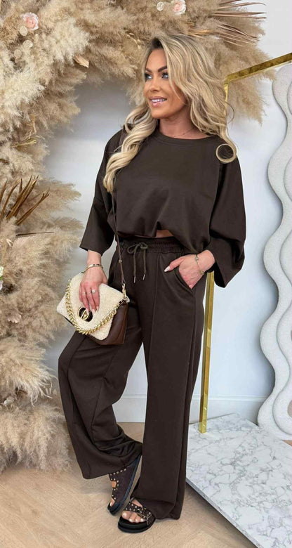 SARAH 2-TEILIGES SET SCHOKO