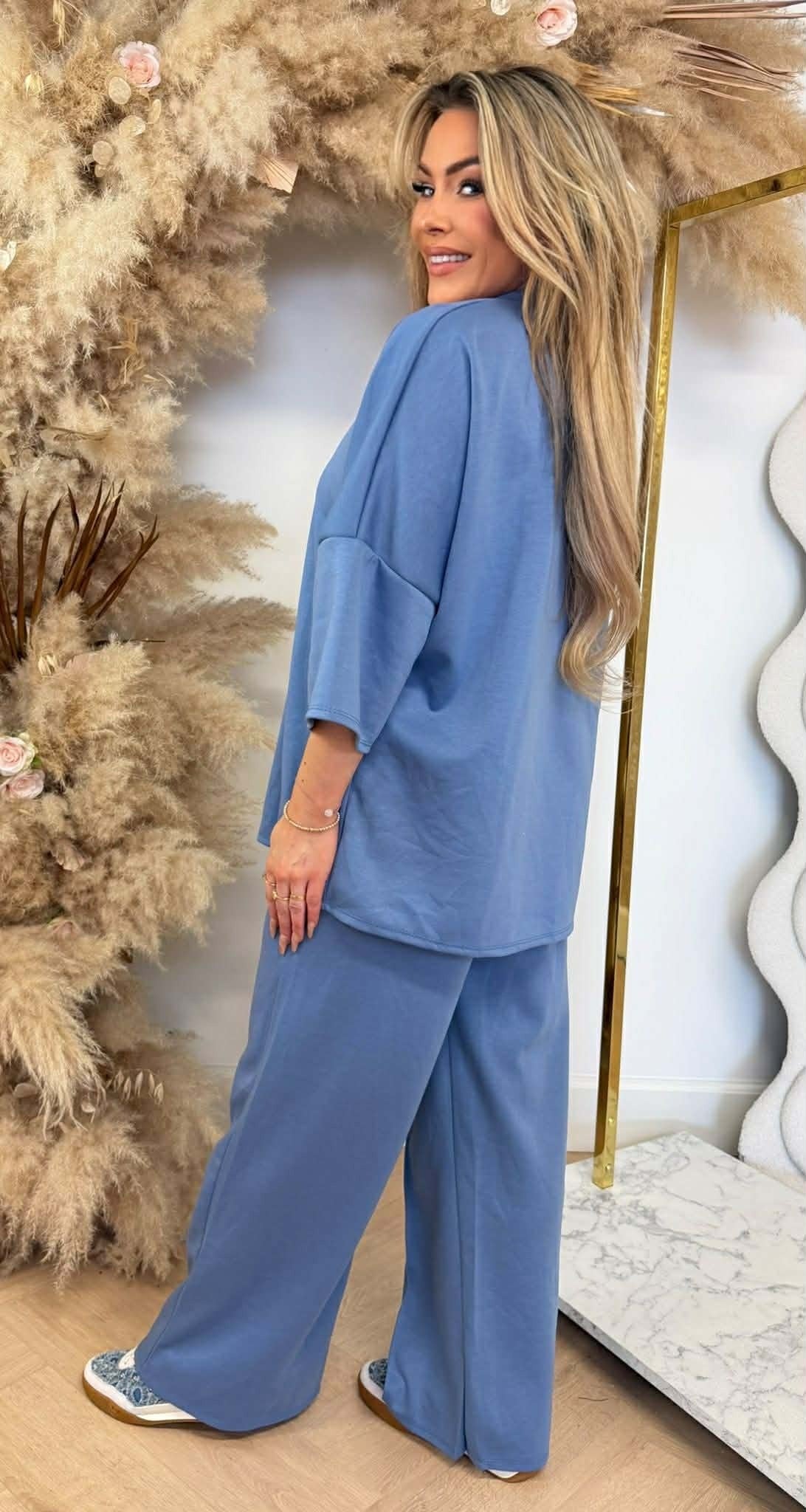 SARAH ZWEITEILER JEANSBLAU