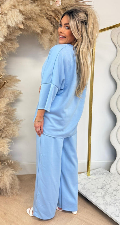 SARAH ENSEMBLE 2 PIÈCES BLEU GLACÉ