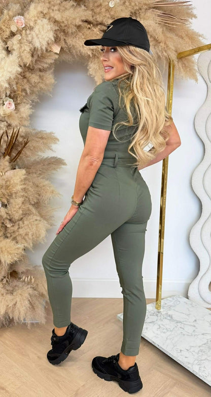 SHANNA BASIC JUMPSUIT ARMYGREEN