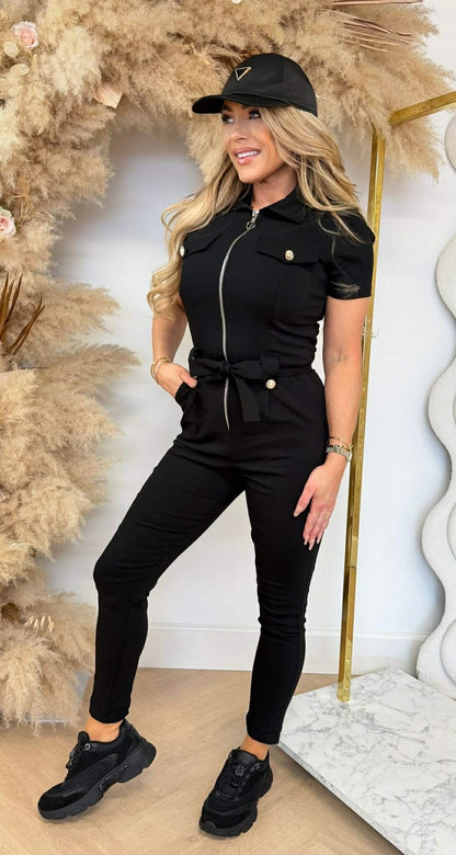 SHANNA BASIC JUMPSUIT BLACK