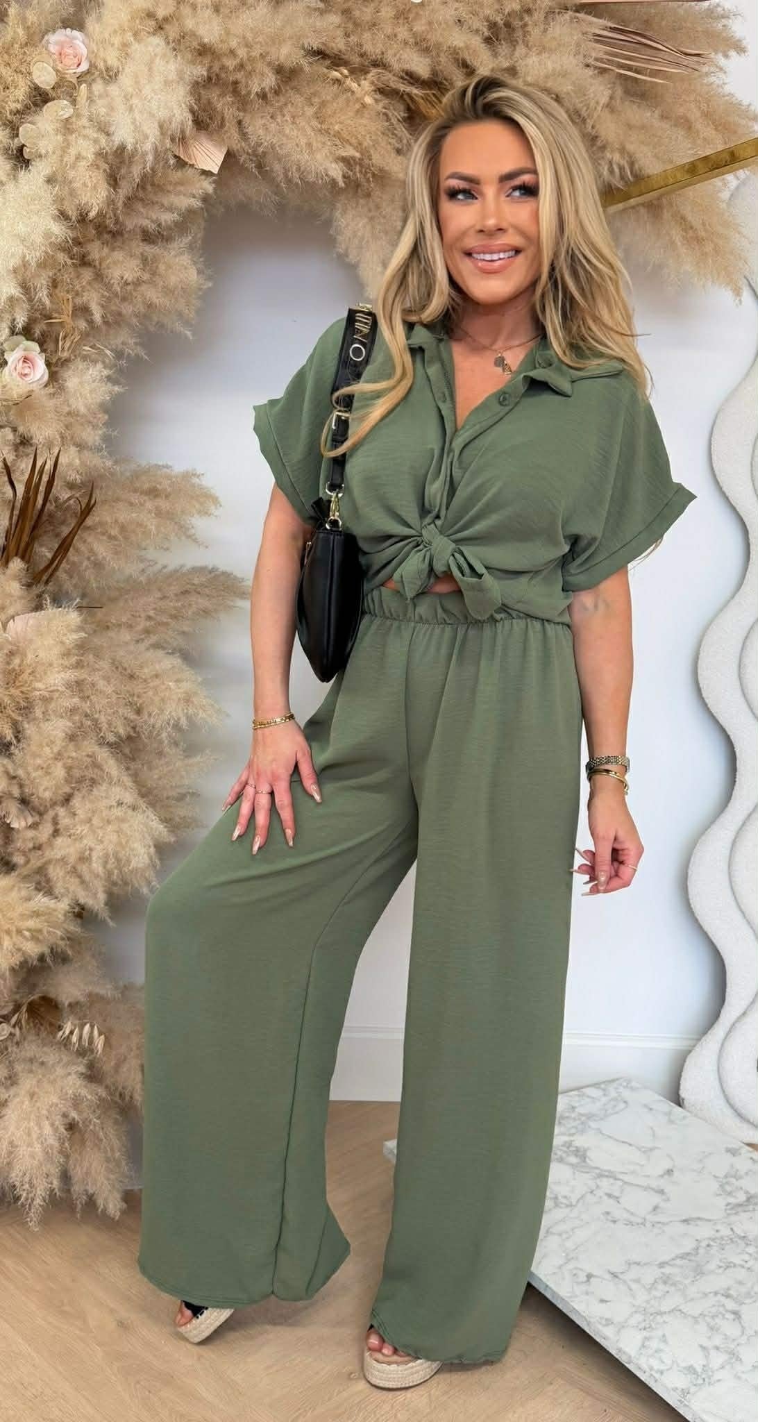 SIMPLE CLASSY CO-ORD SET ARMY