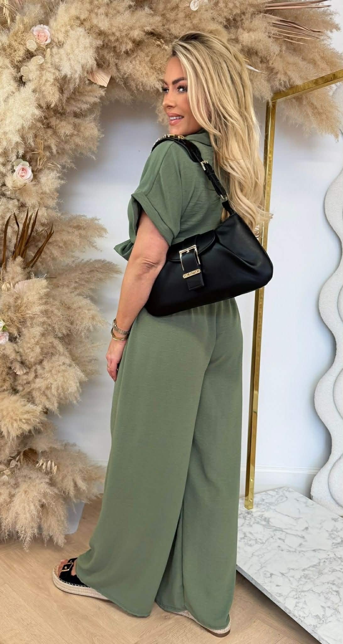 SIMPLE CLASSY CO-ORD SET ARMY