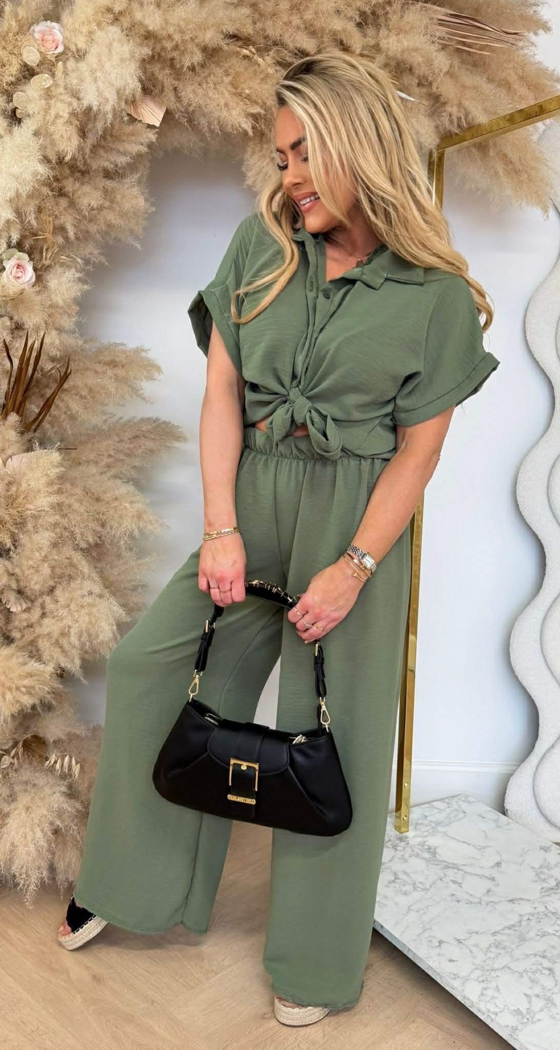 SIMPLE CLASSY CO-ORD SET ARMY