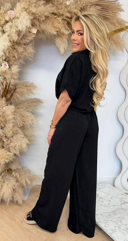 SIMPLE CLASSY CO-ORD SET BLACK