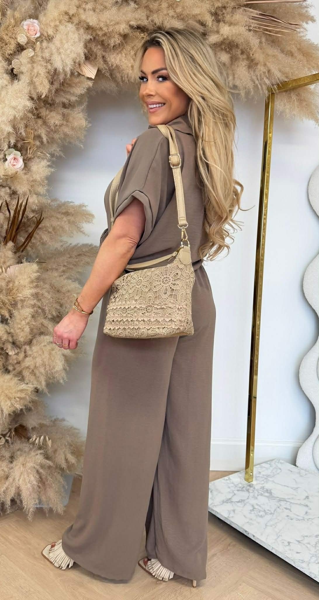 SCHLICHTES EDLES CO-ORD SET TAUPE