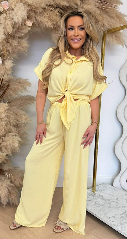 SIMPLE CLASSY CO-ORD SET YELLOW