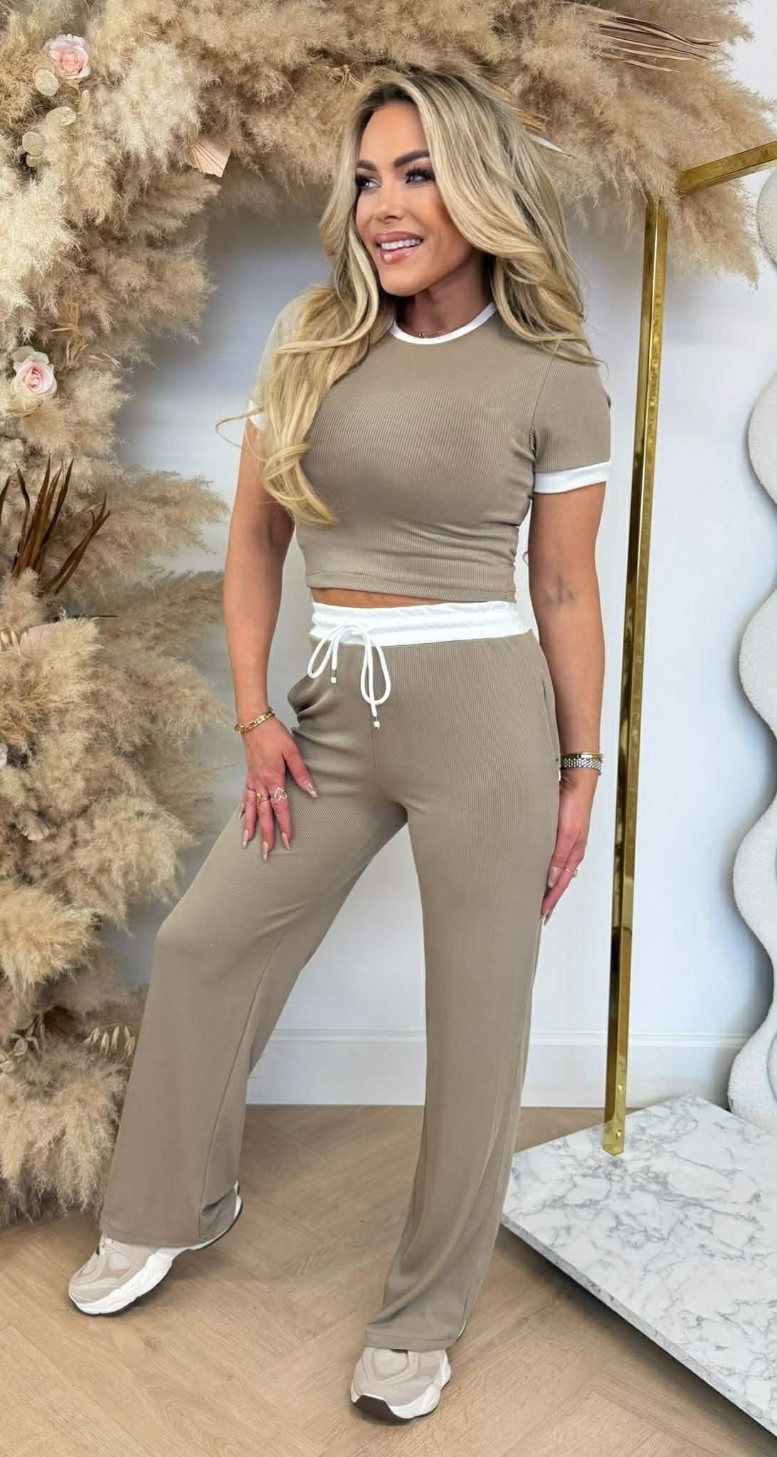 SMALL RIB SET TAUPE
