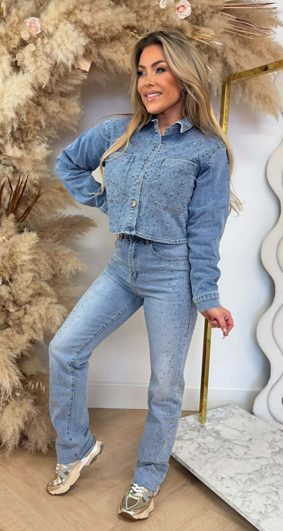 SPARKLE JEANSJACKE 3251 DENIMBLUE