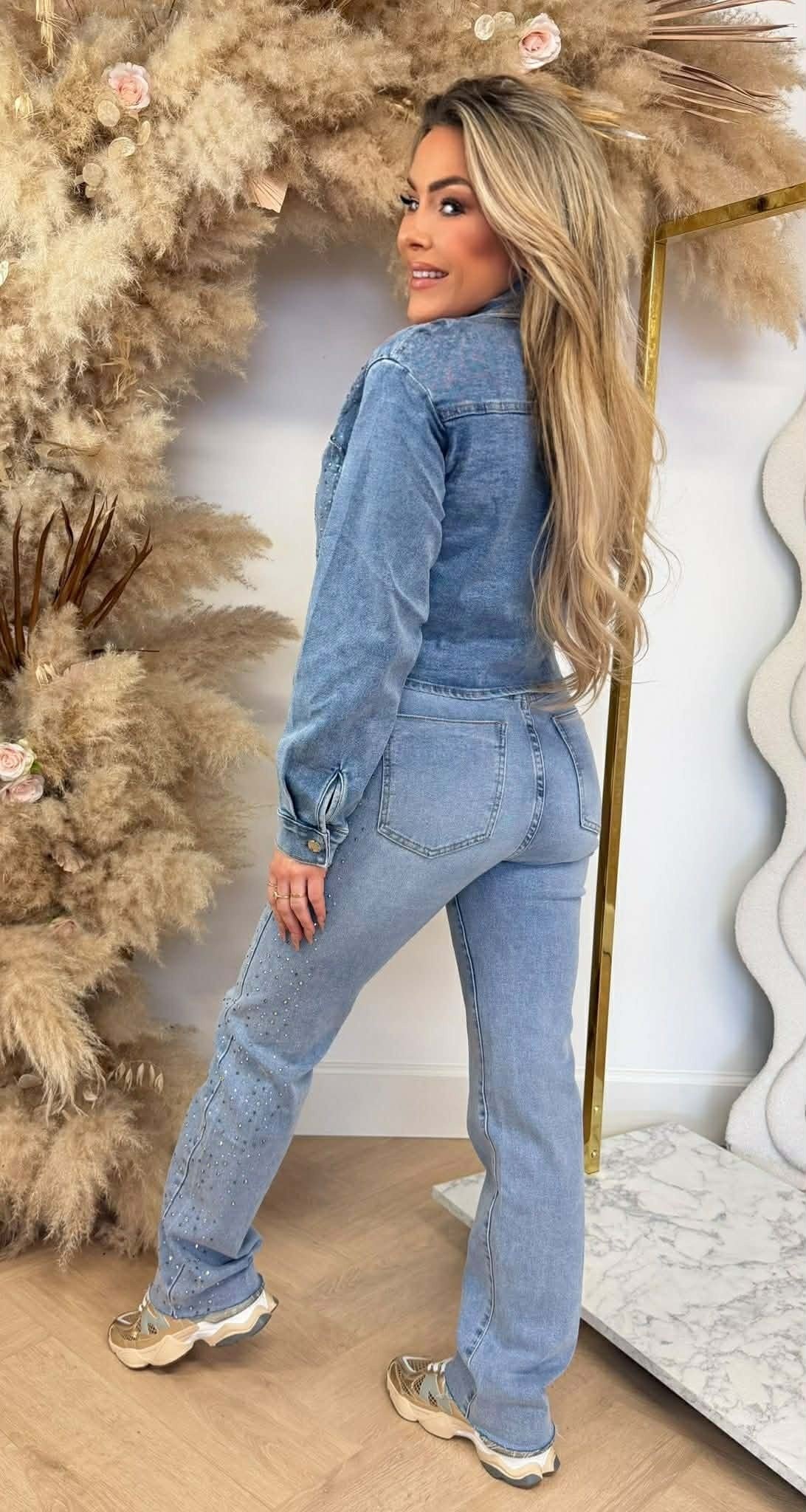 SPARKLE JEANSJACKE 3251 DENIMBLUE