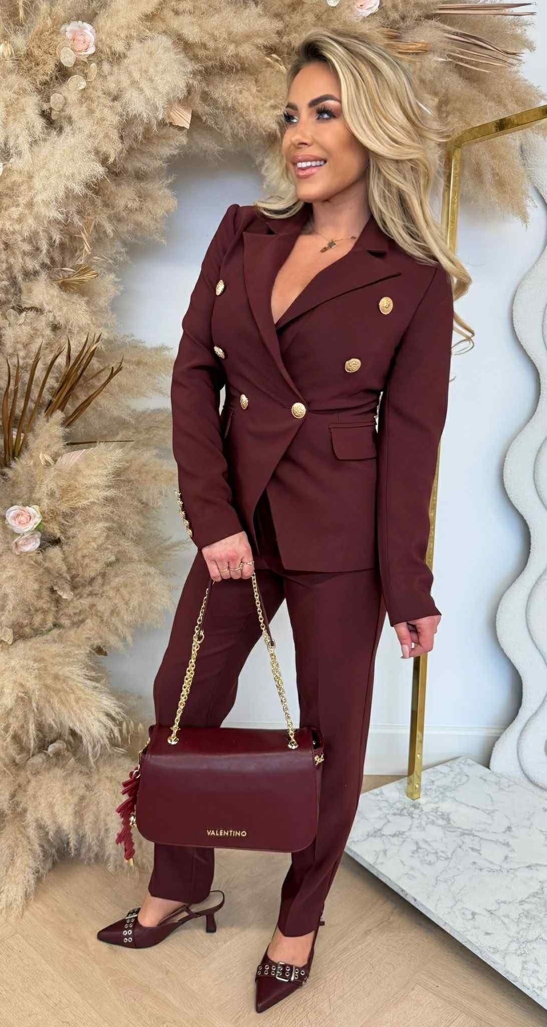STACY BLAZER V195 BORDEAUX