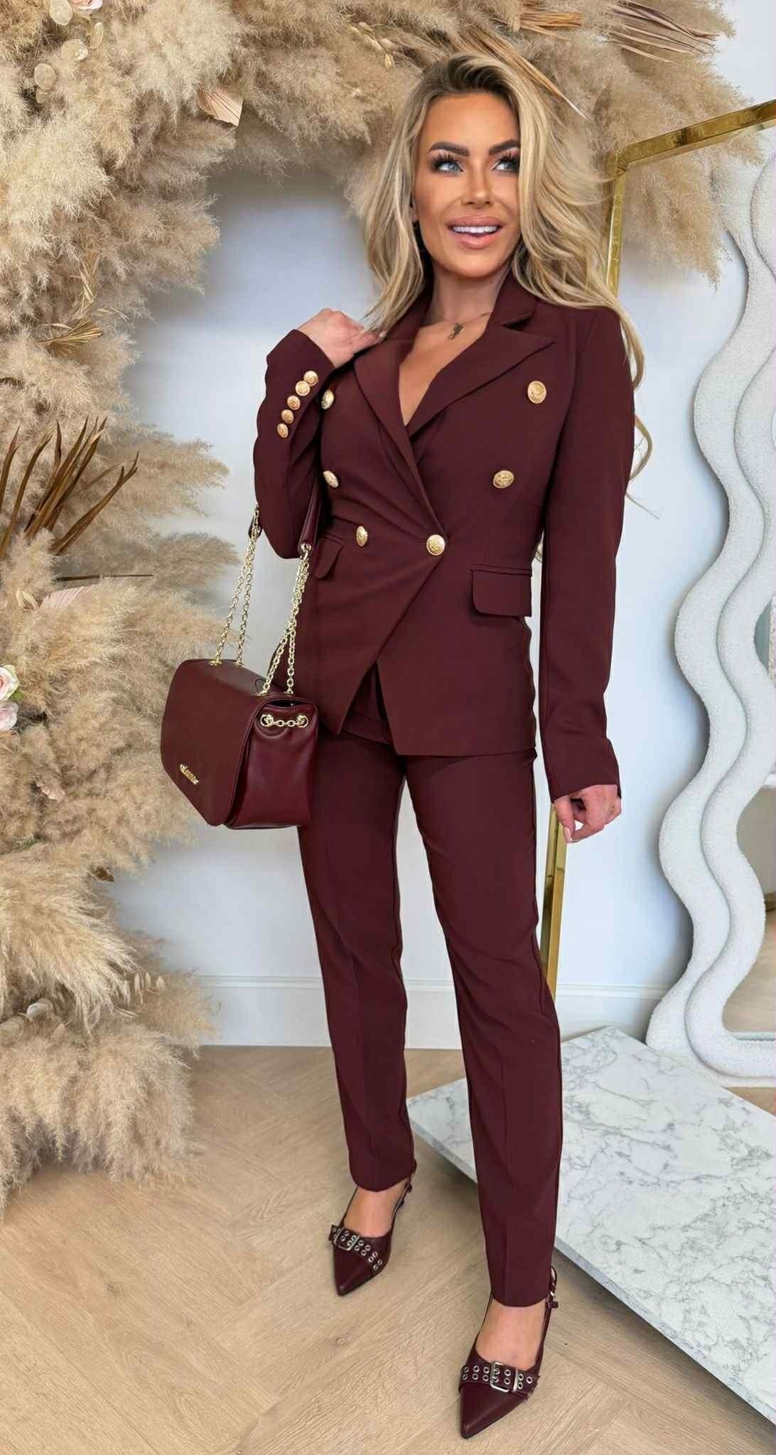 STACY BLAZER V195 BORDEAUX