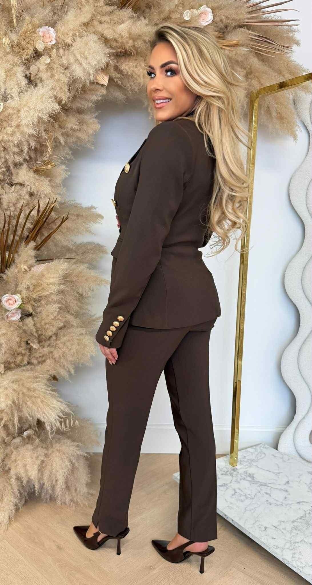 STACY BLAZER V195 COFFEE