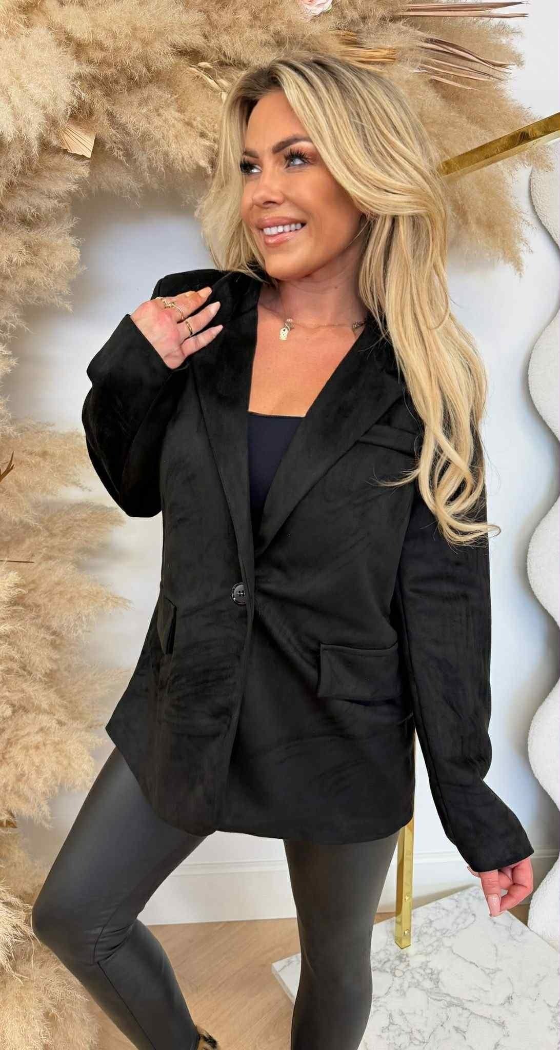 BLAZER AMAPOLA EN SUÉDINE NOIR