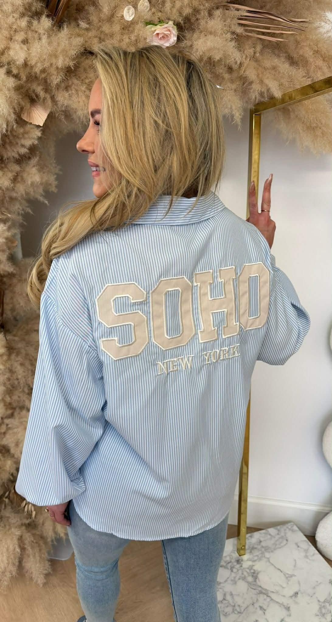 TEDDY SOHO STRIPE BLOUSE 7471 BLAU