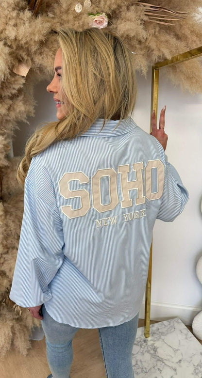 TEDDY SOHO STRIPE BLOUSE 7471 BLAU