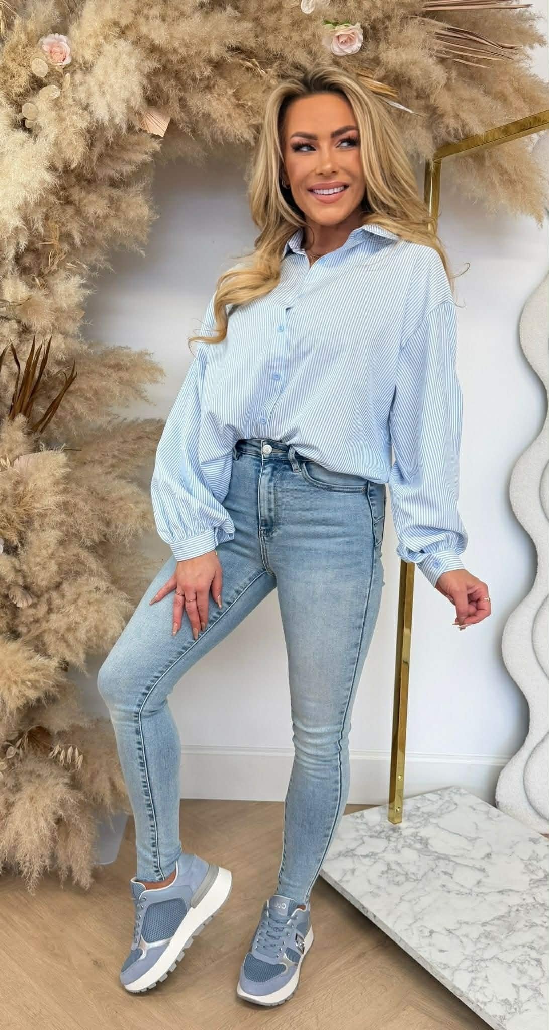 TEDDY SOHO STRIPE BLOUSE 7471 BLAU