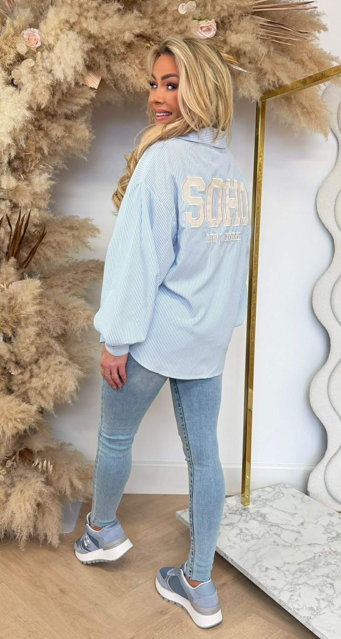 TEDDY SOHO STRIPE BLOUSE 7471 BLAU
