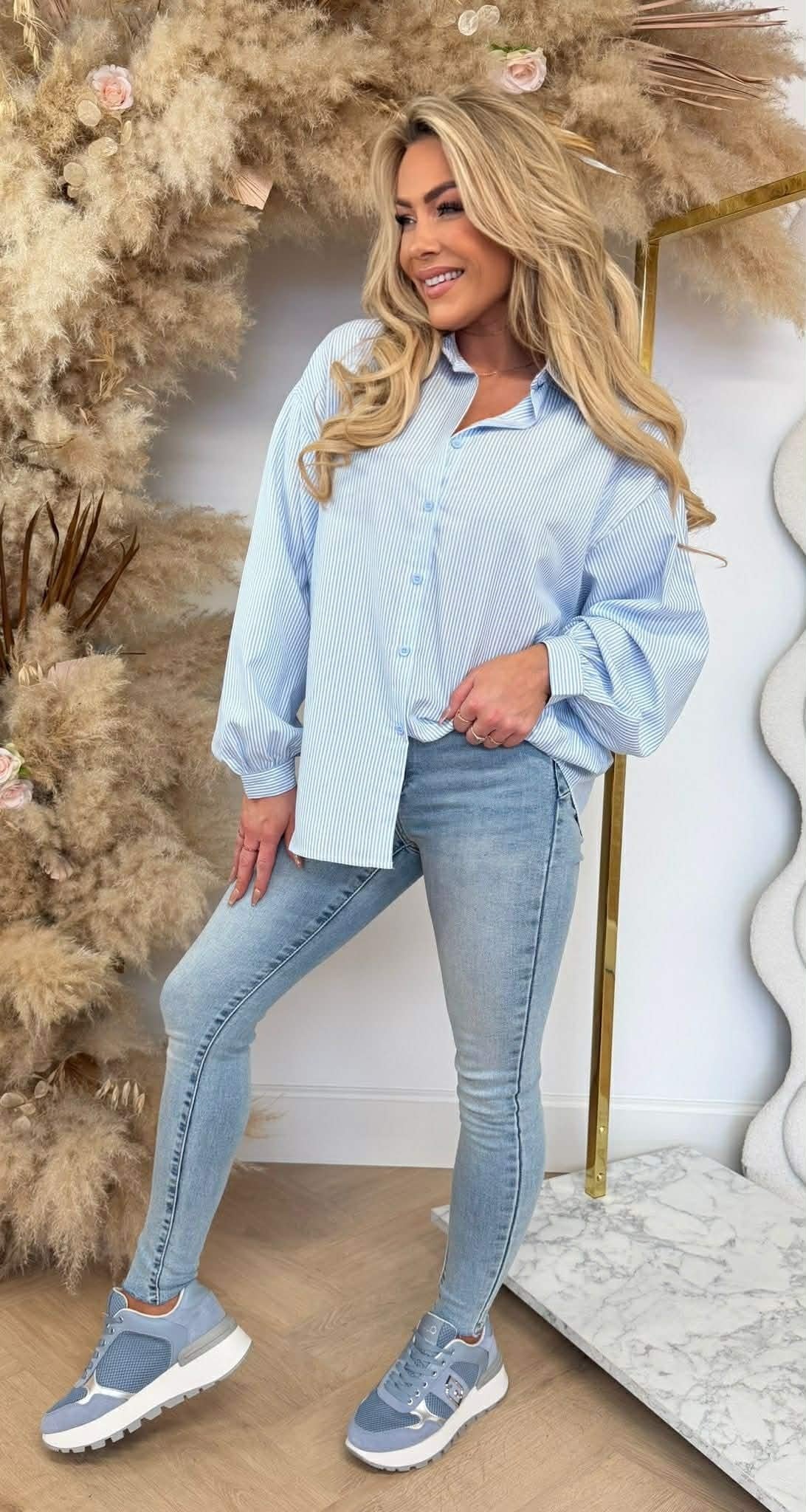 TEDDY SOHO STRIPE BLOUSE 7471 BLAU
