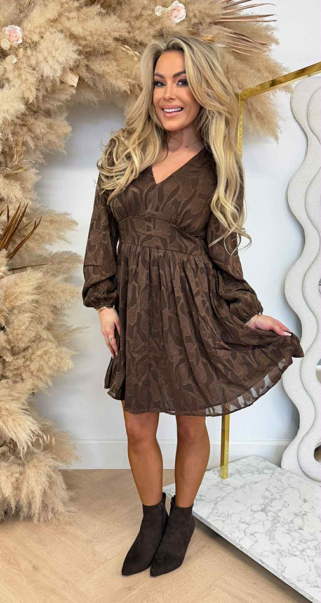 TO BLÄTTERKLEID 5290A SCHOKO
