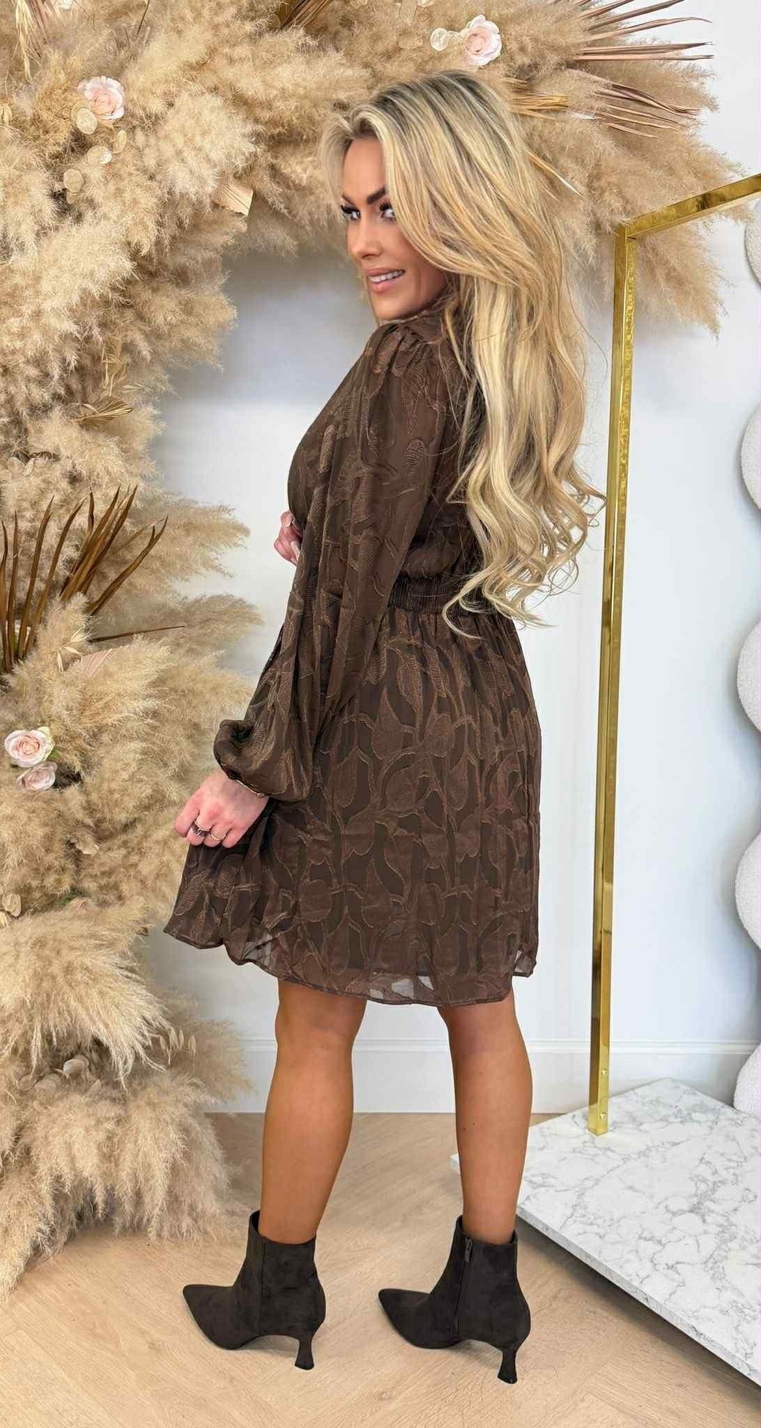 TO BLÄTTERKLEID 5290A SCHOKO
