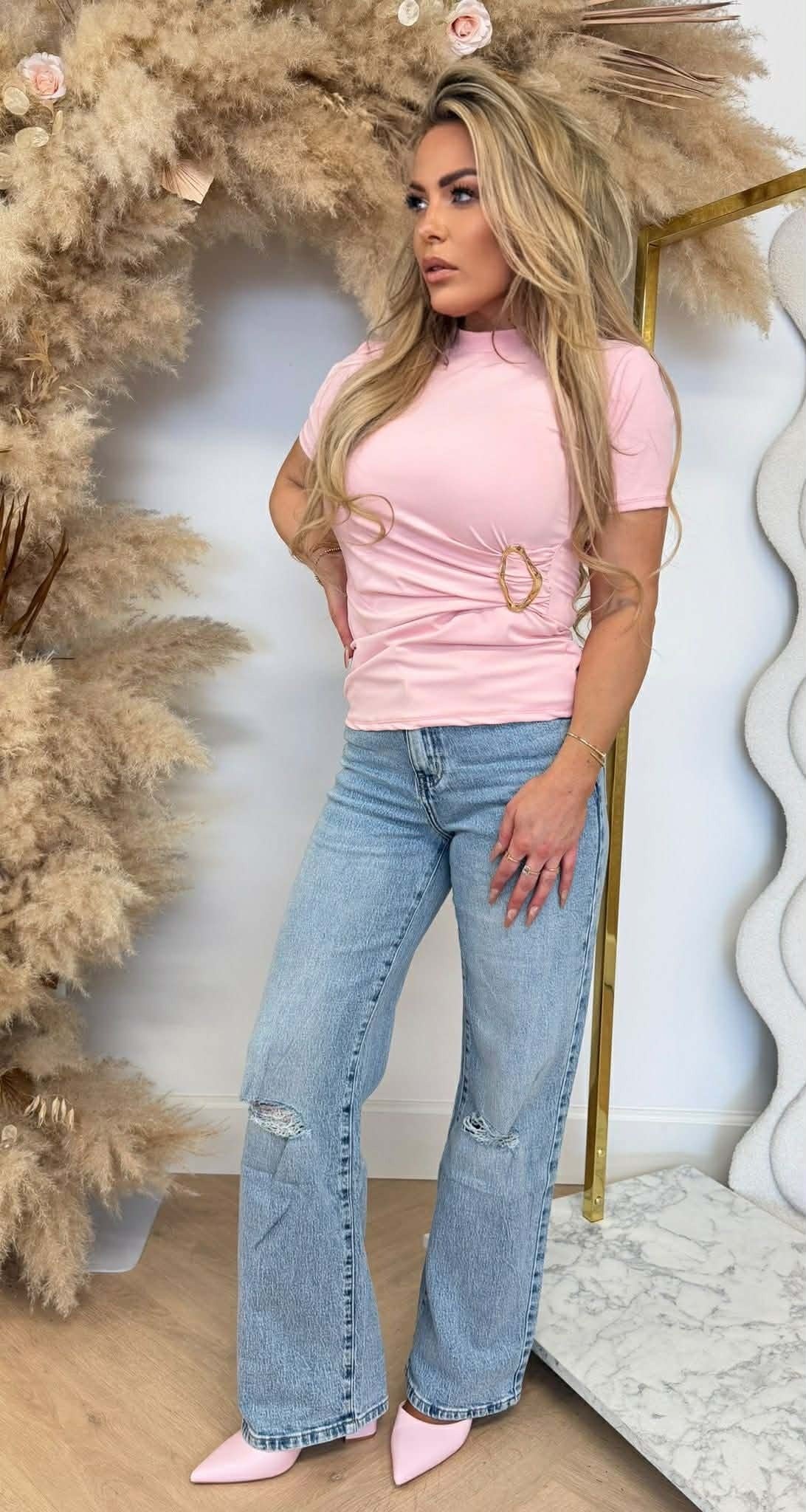 REISE ELLE GOLDENER TOP ROSA