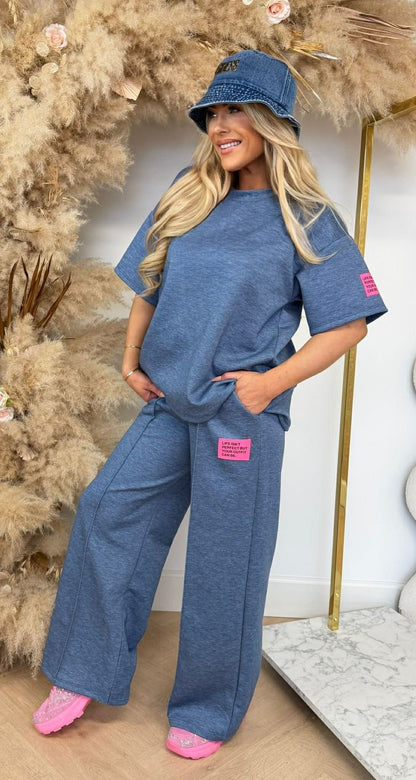 VIRAL LONG EMBLEEM SET DENIMBLUE
