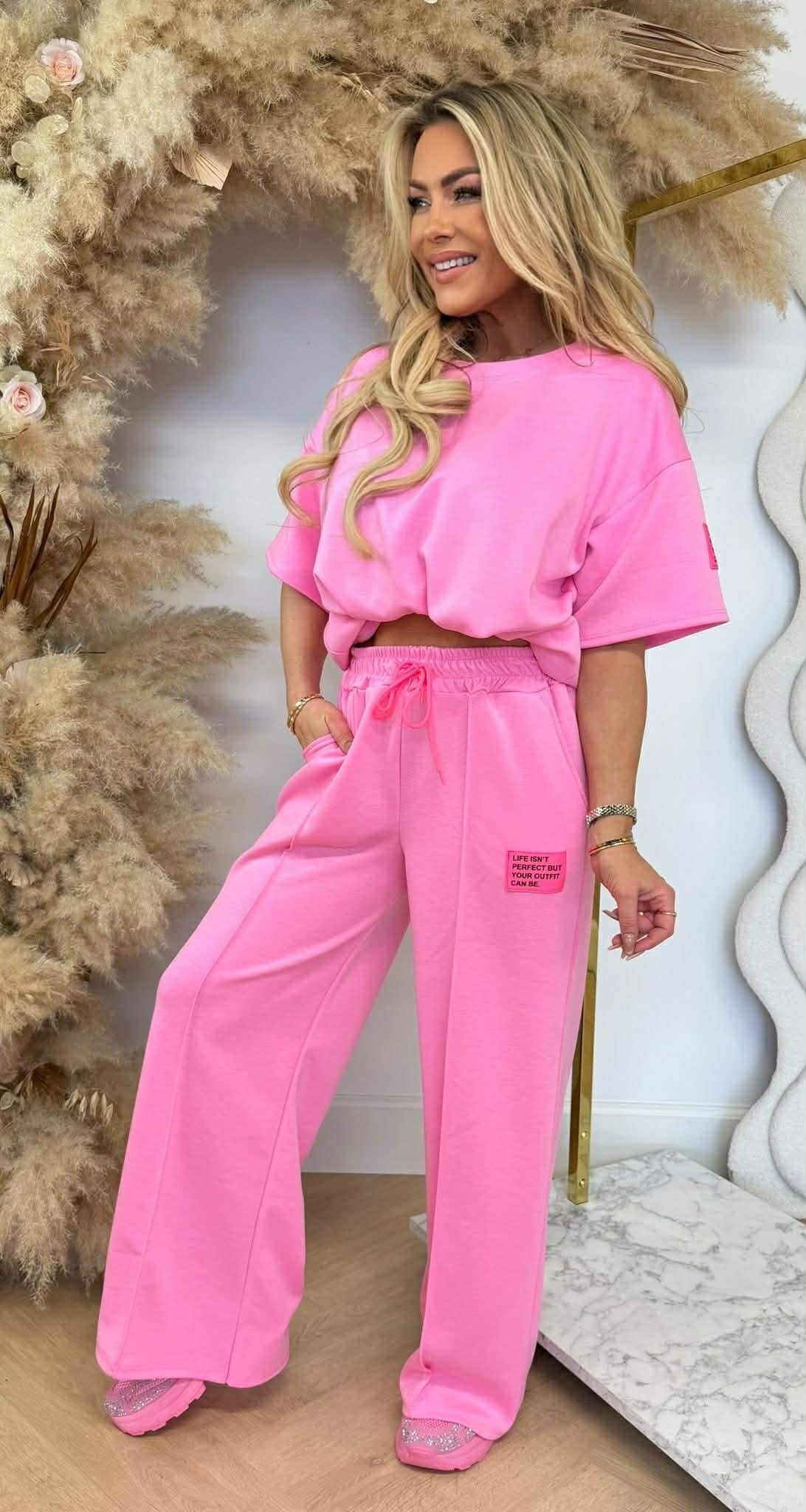 VIRAL LONG EMBLEEM SET PINK